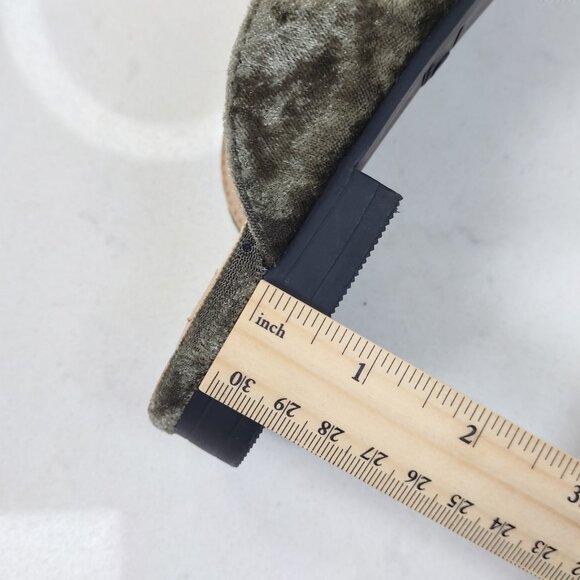 Air Underground Mule Womens Size 8.5 Green Crushed Velvet Studded Slip On Loafer - Picture 13 of 13